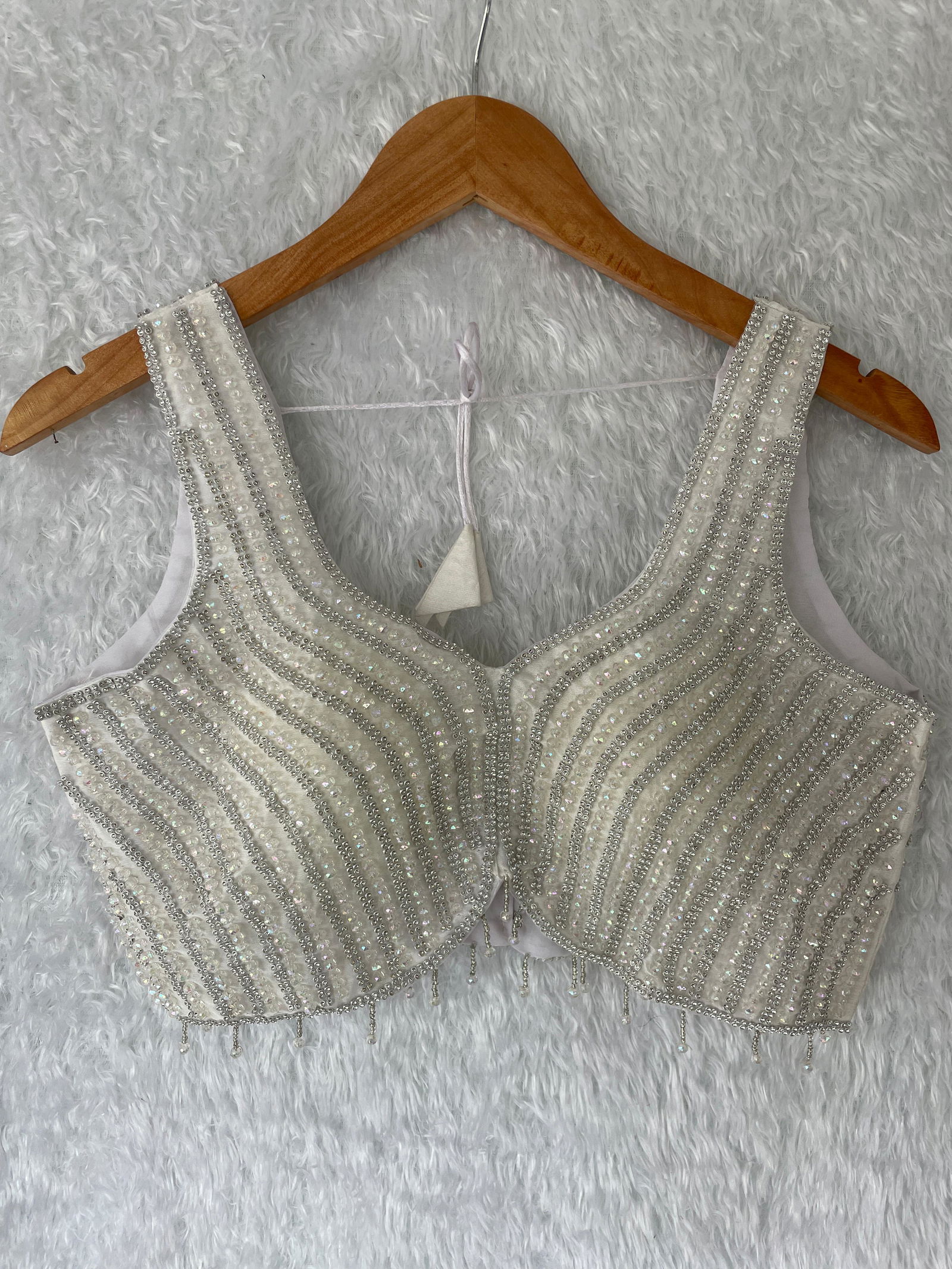 Ruhi Pearl Real Moti Crystal Handmade Party Wear Blouse Manufacturers
